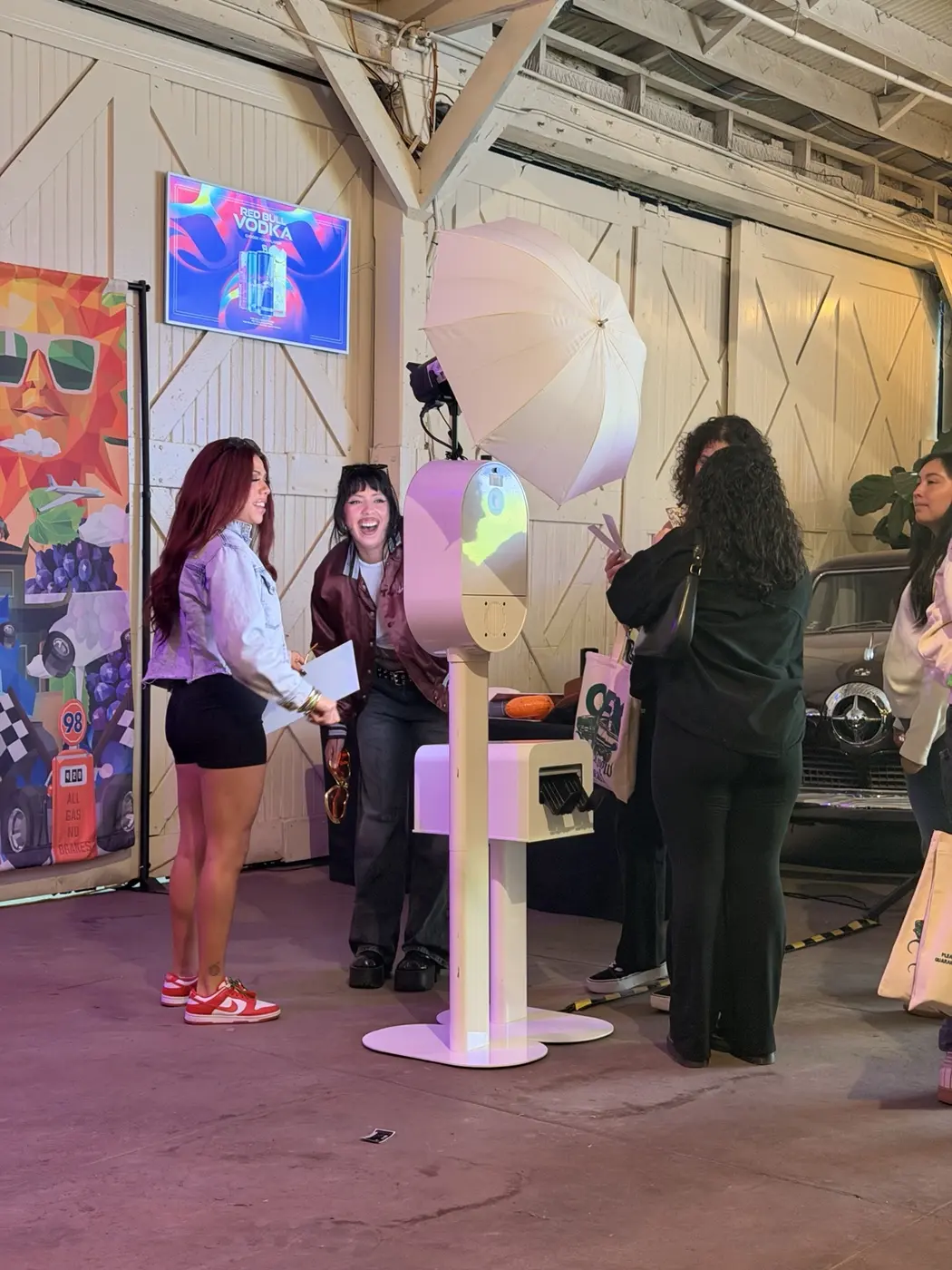 Guests enjoying Fiesta Booth at a corporate event